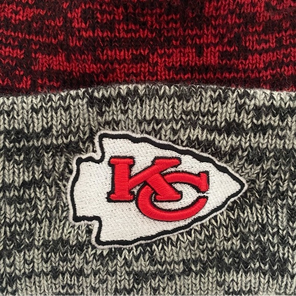 Kansas City Chiefs Embroidered Logo Red, Grey, Black Beanie Hat Chiefs Patch - Picture 3 of 8